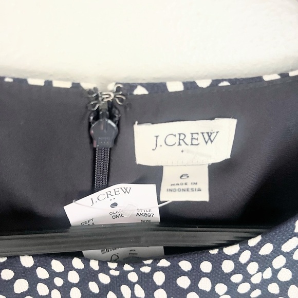 J. Crew Navy and White Basketweave “Oncilla” Sleeveless Sheath - Picture 4 of 12